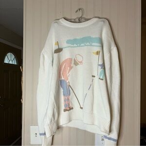Vintage Hathaway golf themed sweater men’s size XL